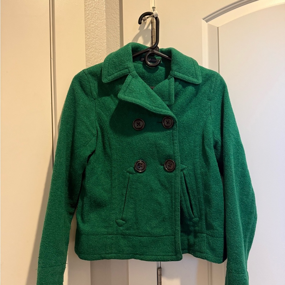 GAP Emerald Double-Breasted Pea Coat